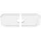 Ekena Millwork Emerald Architectural Grade PVC Ceiling Medallion, 22"W x 11"H x 3"ID x 7 1/2"C x 1"P, Two-Piece CMP22X11ED2-03000 - alternate 2